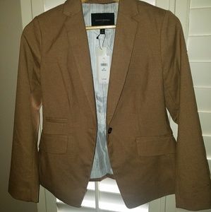 Machine Washable Camel One-Button Cutaway Blazer